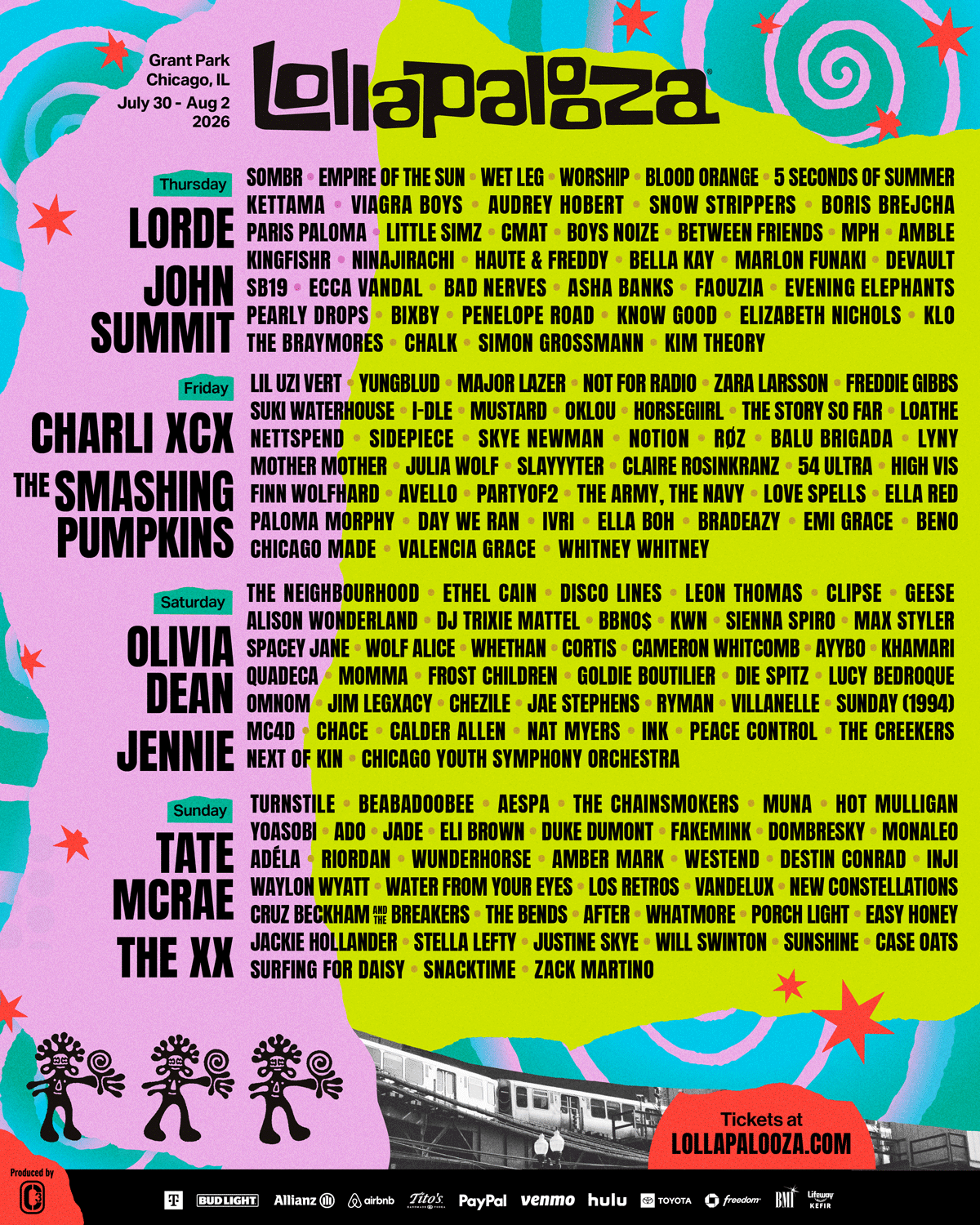 Lollapalooza 2026 poster